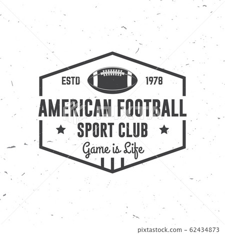 American football club sign black and white Vector Image