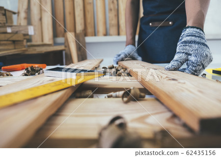 DIY woodwork and furniture making concept. DIY woodwork and furniture making concept. 62435156