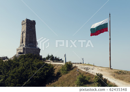 Hill with Bulgarian monument Shipka Liberty day 62435348