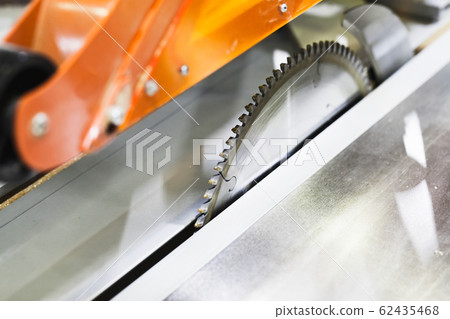 Industrial table saw, close-up photo Industrial table saw, close-up photo 62435468
