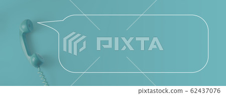 A blue vintage dial telephone handset. 62437076