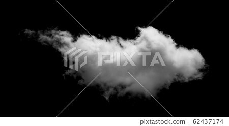 White cloud isolated on black background,Textured 62437174