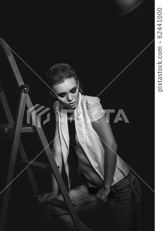 fashionable brunette woman posing fashionable brunette woman posing 62441000