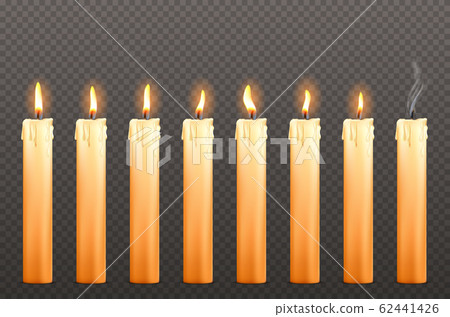 Candles with different fire flames and wax drips Candles with different fire flames and wax drips 62441426