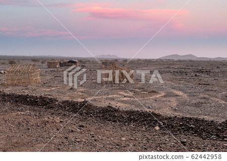 Hut in the remote region of Afar in Ethiopia Hut in the remote region of Afar in Ethiopia 62442958