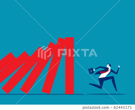 Business crisis. Concept business falling vector 62443171