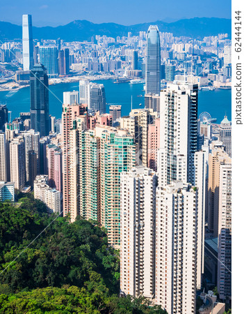香港@勝利峰的摩天大樓和維多利亞港 香港@勝利峰的摩天大樓和維多利亞港 62444144