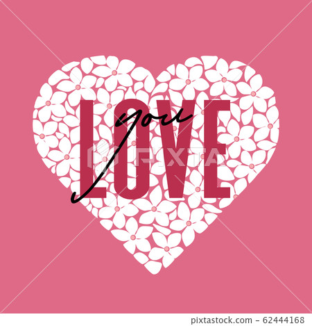 Flower shaped heart 62444168