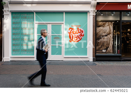People moving in front of retail space for rent in Carnaby Street, Soho, London 62445021