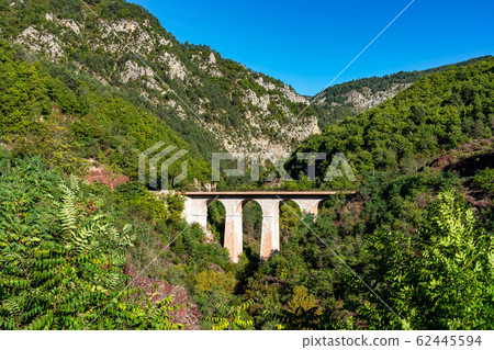 Gorges de Daluis or Chocolate canyon in Provence-Alpes, France. 62445594