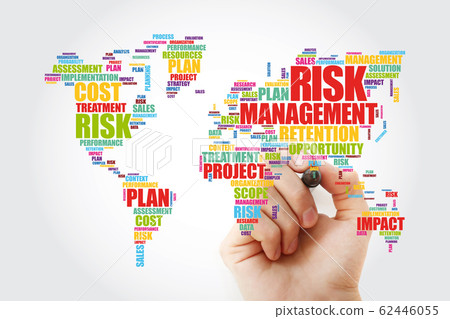 Risk Management word cloud concept background 62446055