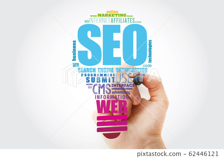 SEO (Search Engine Optimization) light bulb SEO (Search Engine Optimization) light bulb 62446121
