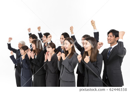 Large number, large number, large number, business, looking up, cheering, cheering 62446338