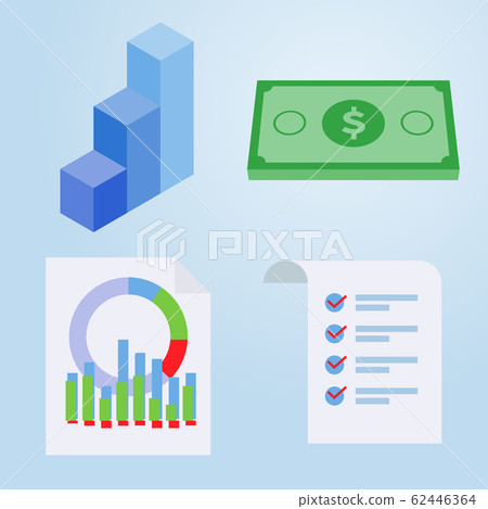 set of business flat icon 62446364