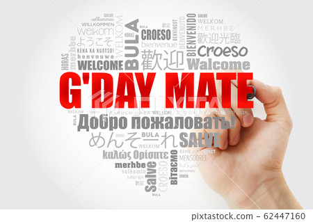G'day Mate (Welcome in Australian) love heart 62447160