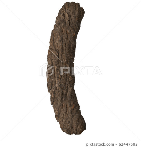 Bark letter ( - 3D illustration 62447592