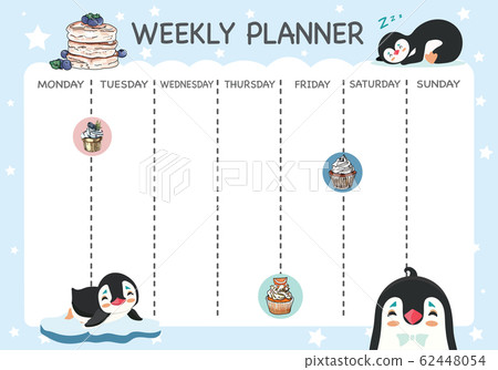 Weekly and daily planner set. 62448054