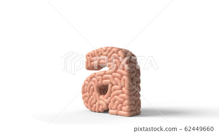 human brain in shape of letter a. 3D illustration-插圖素材 [62449660] - PIXTA圖庫