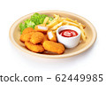 chicken nuggets with french fries 62449985