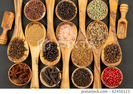 Spice and Food - Background made of many various 62450123