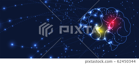 Abstract human brain. Artificial intelligence Abstract human brain. Artificial intelligence 62450344