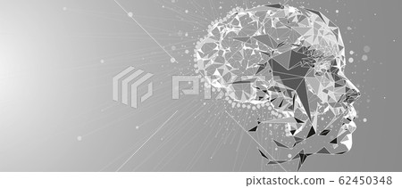 Abstract human brain. Artificial intelligence Abstract human brain. Artificial intelligence 62450348