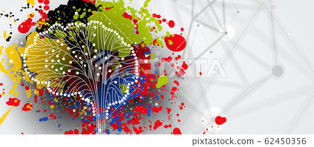 Abstract human brain. Artificial intelligence Abstract human brain. Artificial intelligence 62450356