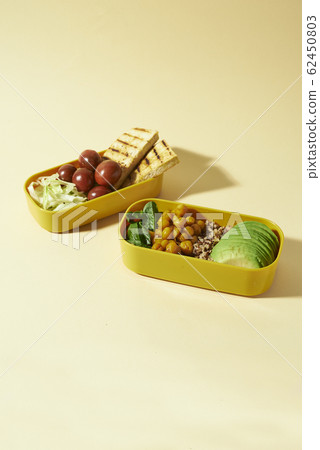 bento lunch with tofu and quinoa 62450803
