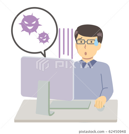 穿藍色衣服的男人/病毒感染 穿藍色衣服的男人/病毒感染 62450948