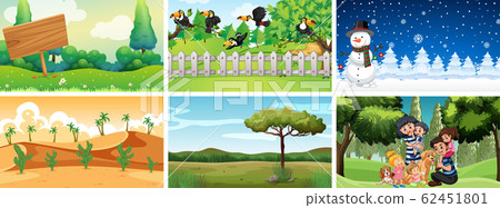 Different scenes of natural parks Different scenes of natural parks 62451801