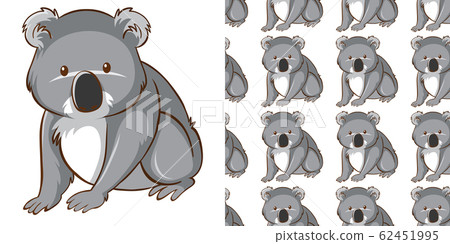 Seamless background design with cute koala Seamless background design with cute koala 62451995