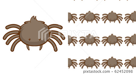 Seamless background design with cute spider Seamless background design with cute spider 62452098
