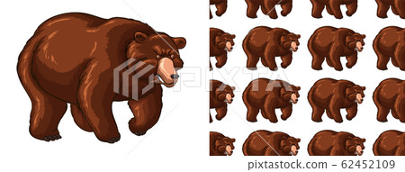 Seamless and isolated animal pattern cartoon Seamless and isolated animal pattern cartoon 62452109