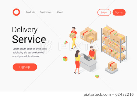 Delivery service company concept. - Stock Illustration [62452216] - PIXTA