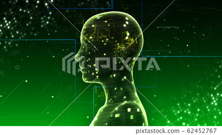 AI artificial intelligence technology network data computer information 3D illustration background back AI artificial intelligence technology network data computer information 3D illustration background back 62452767