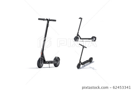 Blank black electric scooter mock up, different views Blank black electric scooter mock up, different views 62453341
