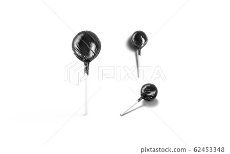 Download Blank black lollipop foil wrapper mockup,... - Stock ...