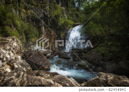 Korbu Waterfall at Lake Teletskoye 62454941