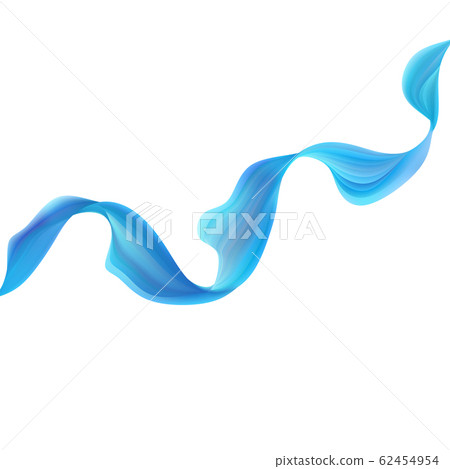Abstract blue abstract waves isolated on white background. Blue flow effect for your design. EPS 10 Abstract blue abstract waves isolated on white background. Blue flow effect for your design. EPS 10 62454954