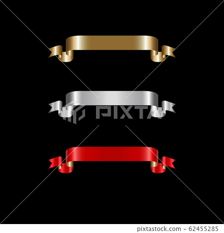 Luxury ribbons set, gift bows Luxury ribbons set, gift bows 62455285