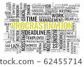 Concept in the form of a cloud of words associated with the term Procrastination 62455714