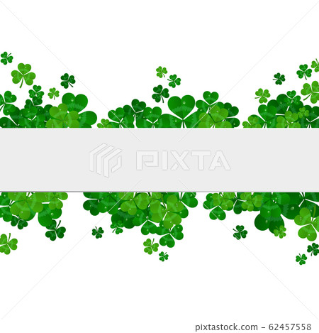 Saint Patrick's day vector frame with green shamrock Saint Patrick's day vector frame with green shamrock 62457558
