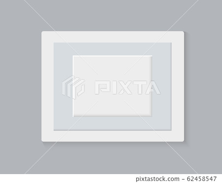 Realistic empty horizontal picture frame isolated 62458547