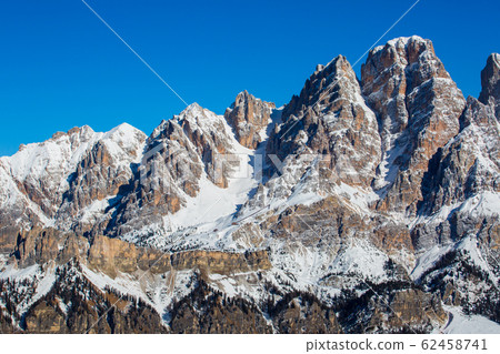 Dolomities winter mountains ski resort 62458741