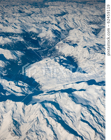 Fly above high mountains, airplane screen. Fly above high mountains, airplane screen. 62459119