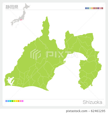 Map of Shizuoka Prefecture / Shizuoka (Municipalities / divisions) Map of Shizuoka Prefecture / Shizuoka (Municipalities / divisions) 62461295