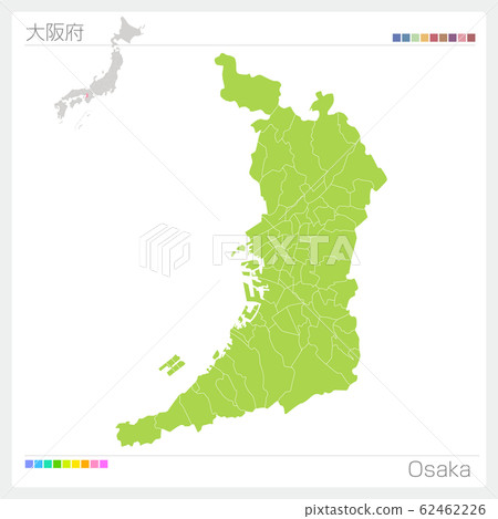 大阪府/大阪市地圖（市/區） 62462226