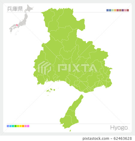 兵庫縣地圖和兵庫縣（市町村） 62463628