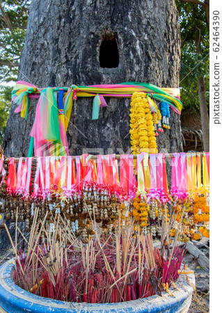 Decorative ribbons and colorful decoration on a Decorative ribbons and colorful decoration on a 62464390