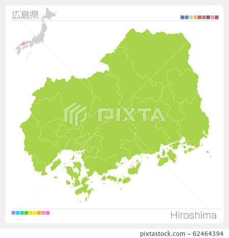 Map of Hiroshima Prefecture / Hiroshima (Municipalities / divisions) 62464394